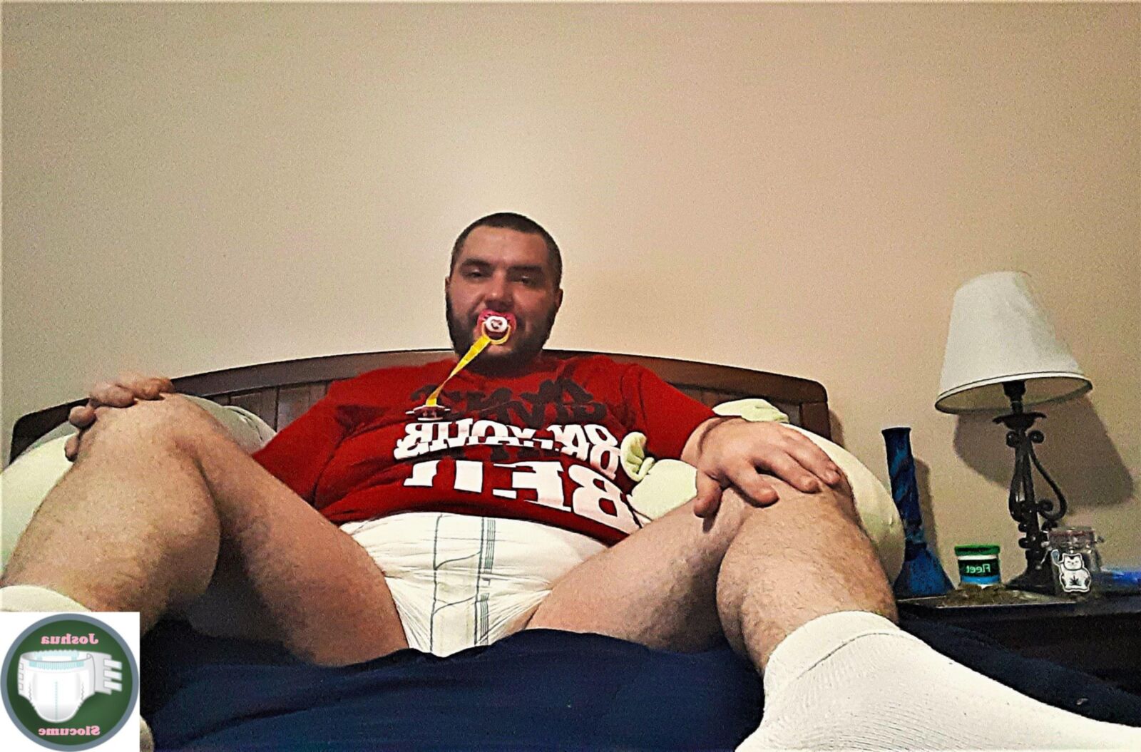 Joshua Slocume gets high with Little Michelle wearing diapers
