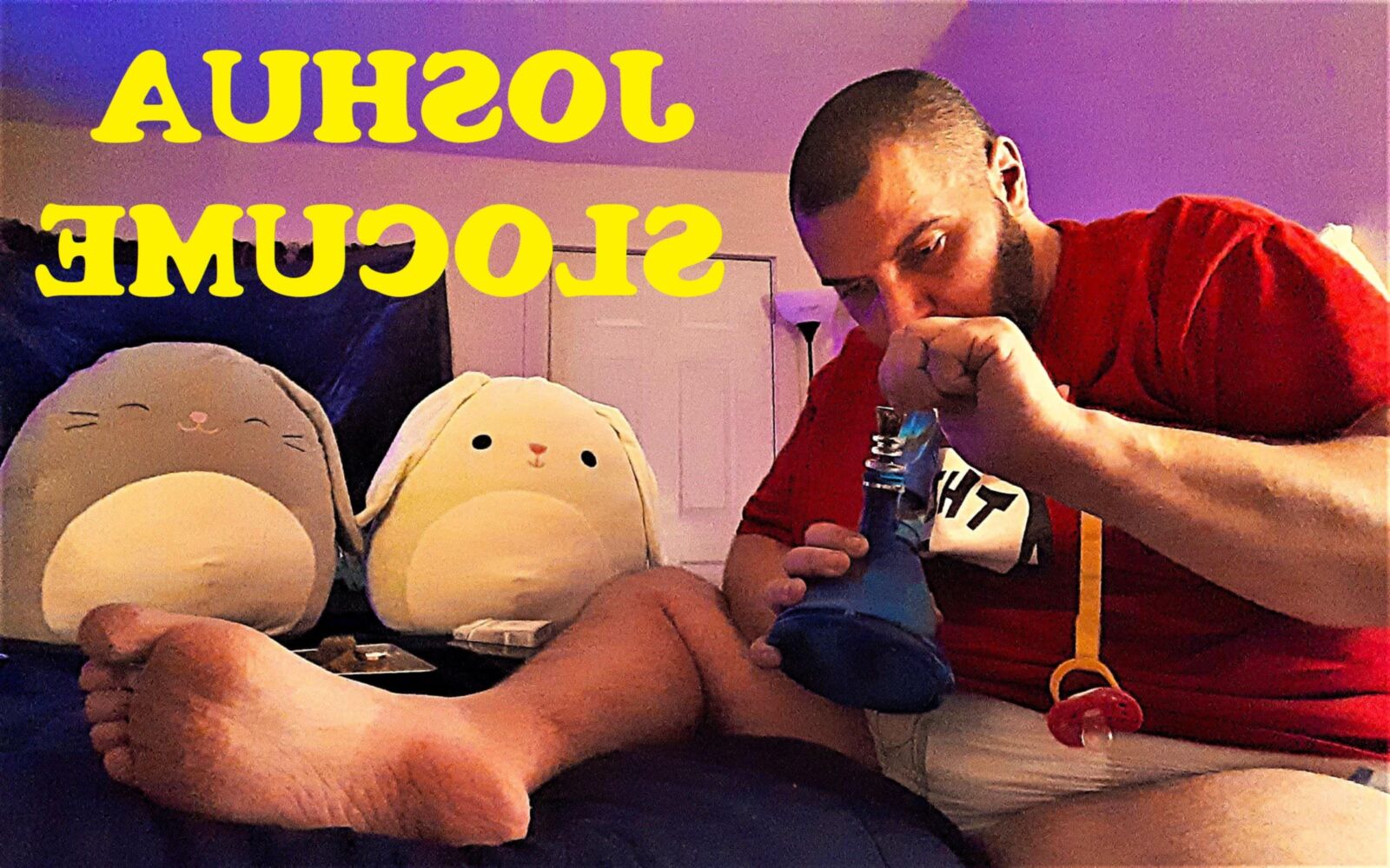 Joshua Slocume gets high with Little Michelle wearing diapers