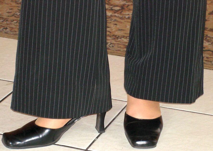 My legs in tights and shoes