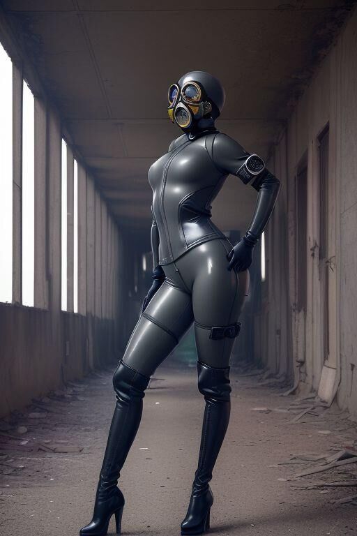 AI生成されたディストピアの未来：重いゴム除染