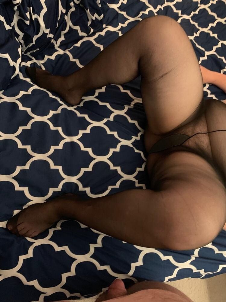 BBW épouse Jennifer Black Pantyhose