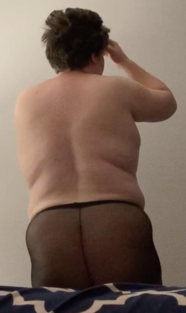 BBW épouse Jennifer Black Pantyhose