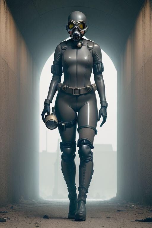 AI生成されたディストピアの未来：重いゴム除染