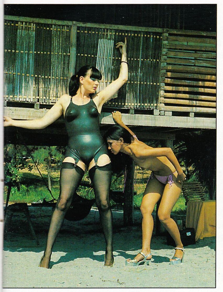 Revistas brilhantes, fetiche vintage, PVC, borracha, femdom
