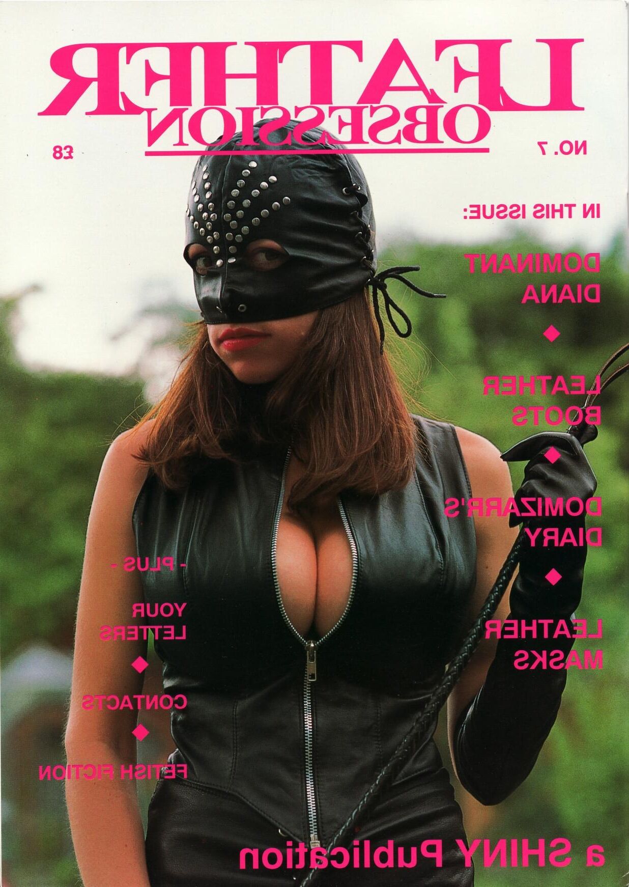 Revistas brilhantes, fetiche vintage, PVC, borracha, femdom