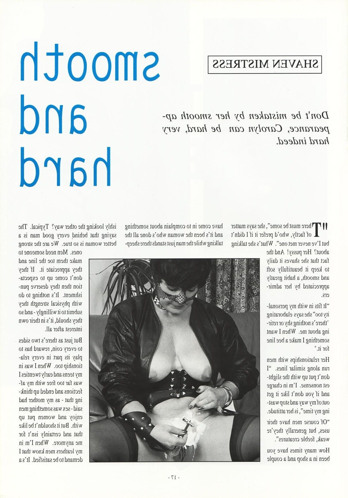 Revistas brilhantes, fetiche vintage, PVC, borracha, femdom