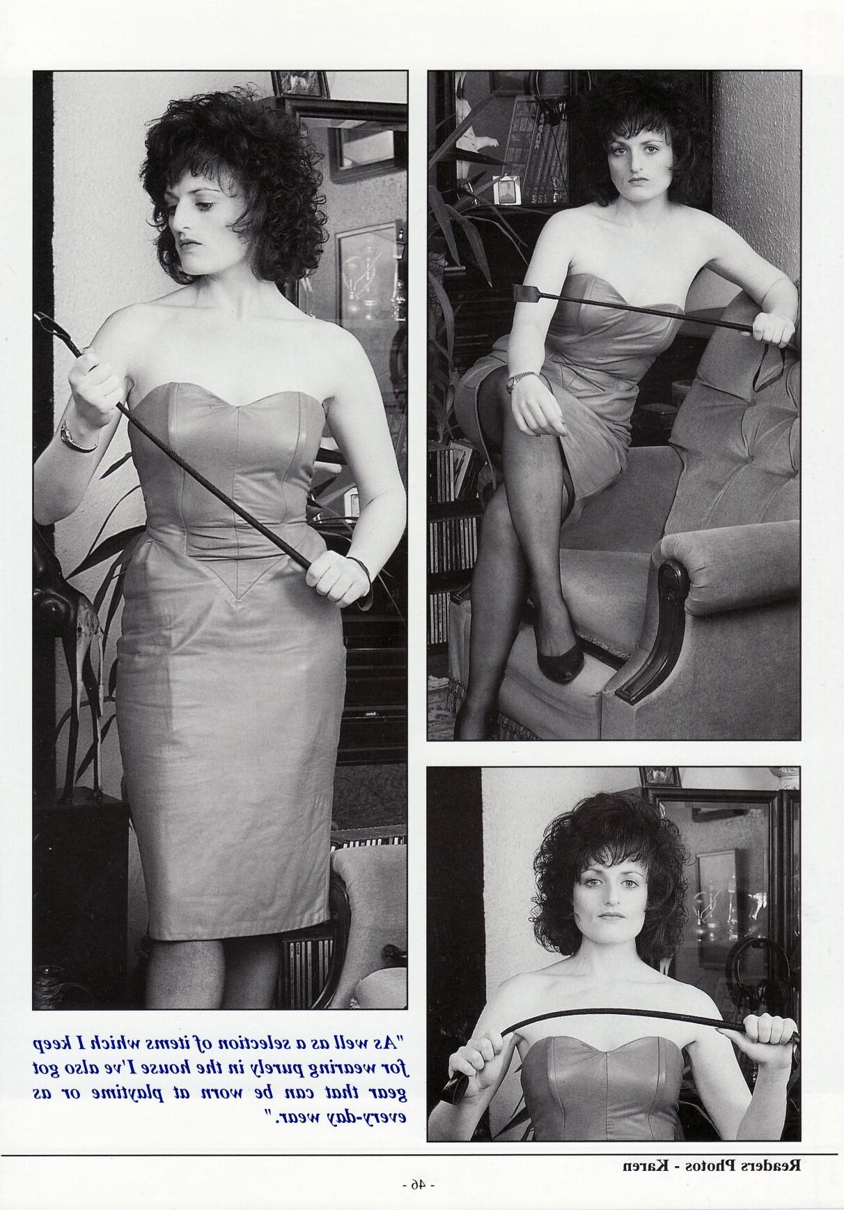 Revistas brilhantes, fetiche vintage, PVC, borracha, femdom