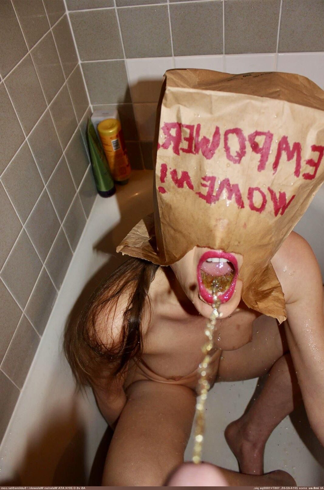Open your mouth and drink, bitch!
