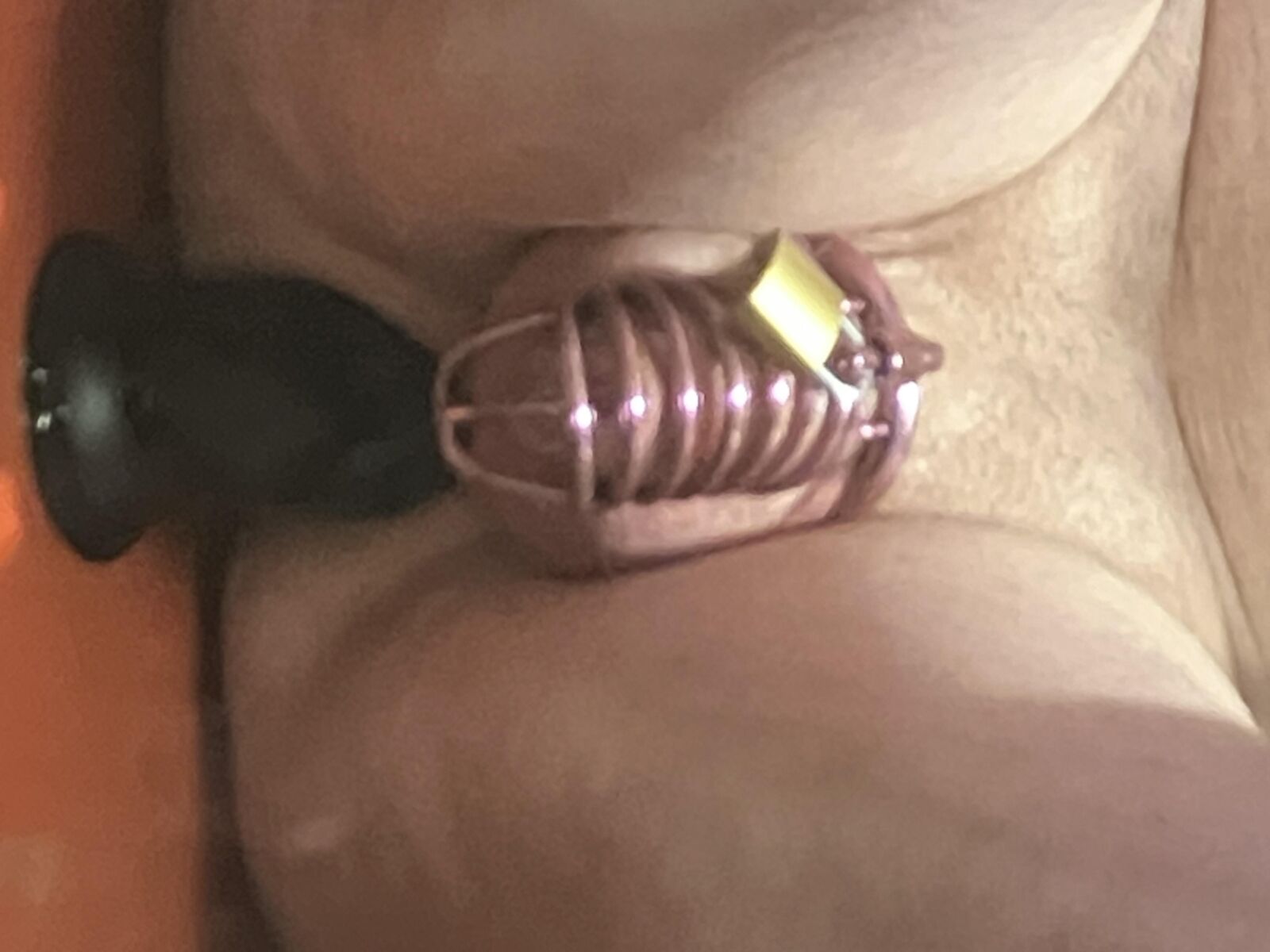Pink Metal Chasity Cage