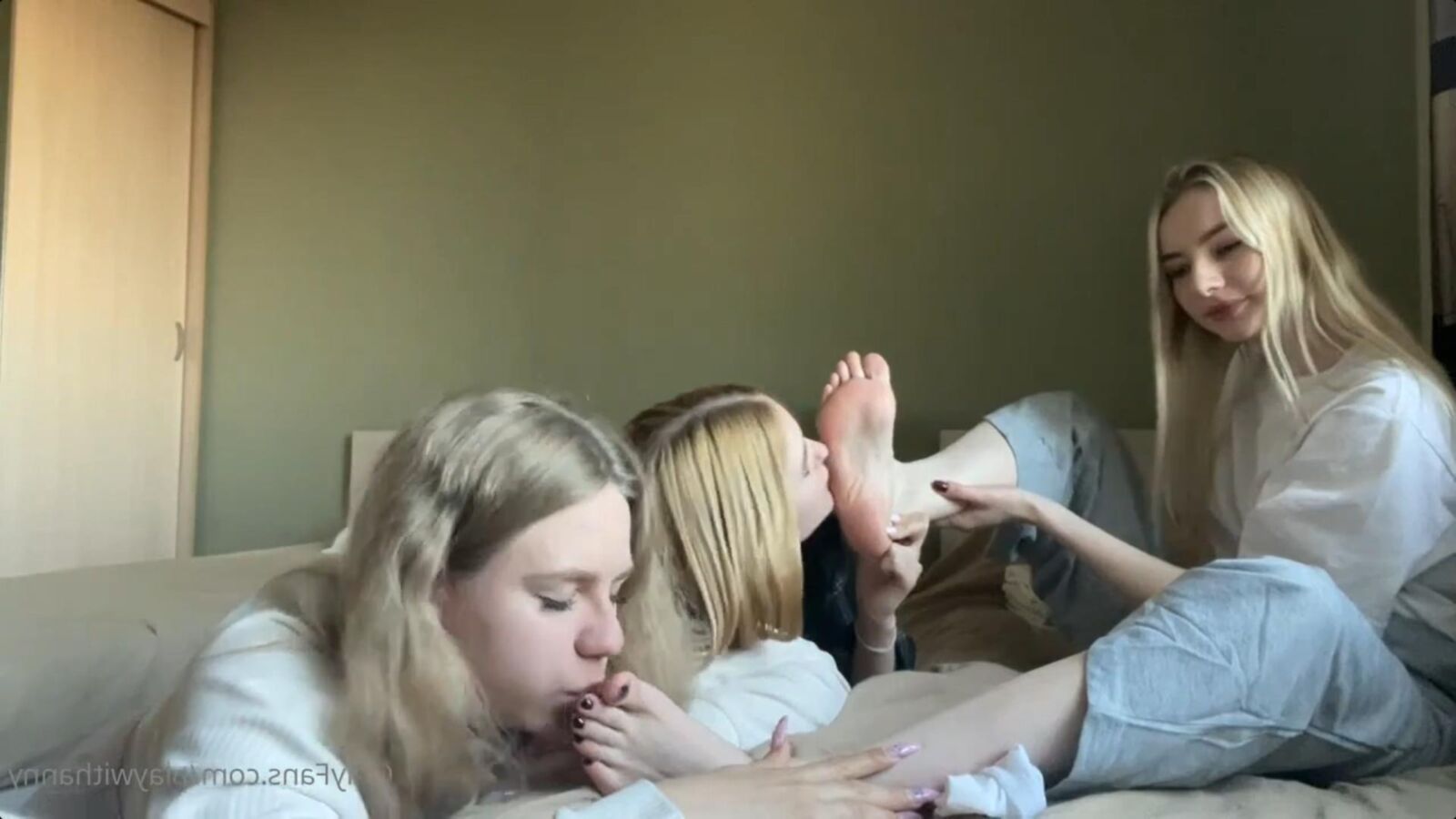  Slave girls lick beautiful feet