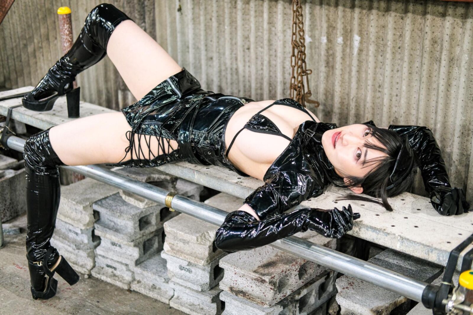 Asian, Lack, Nylons 