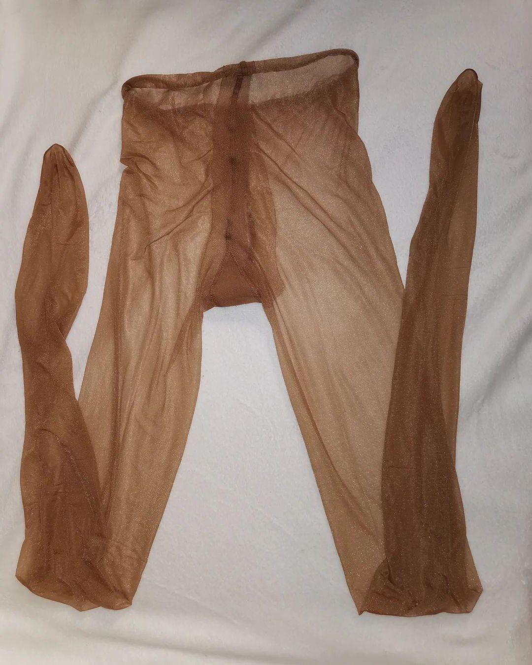 Hanging Hosiery, pantyhose drawers, discarded nylon and vintage 