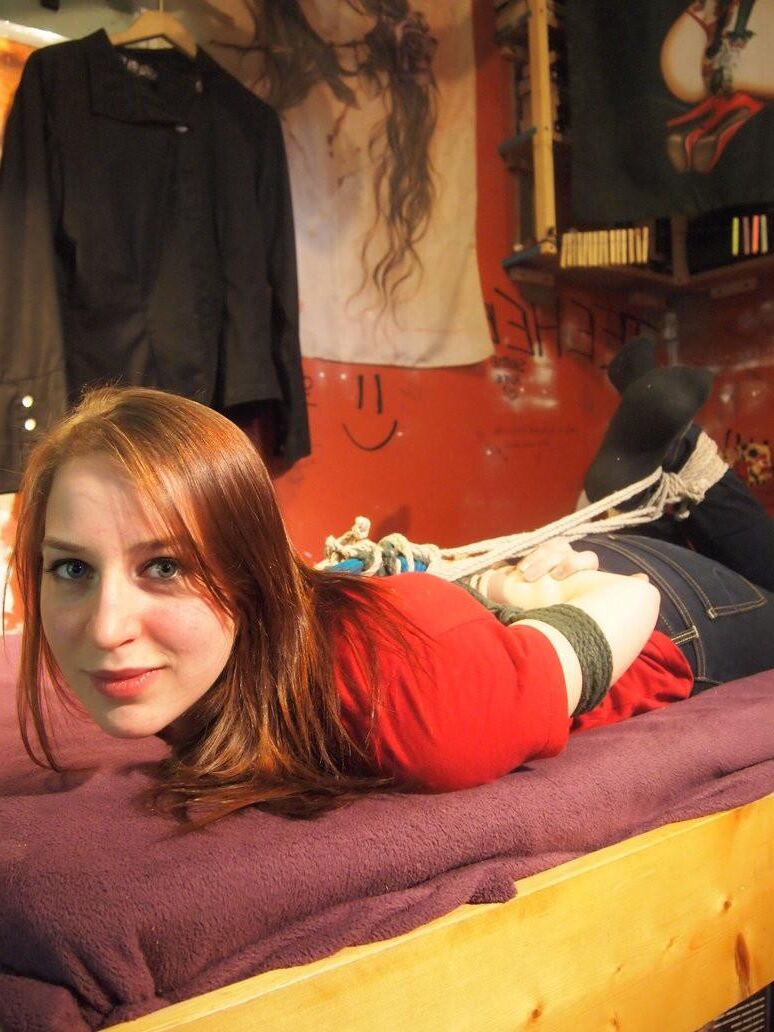 Cute girls hogtied