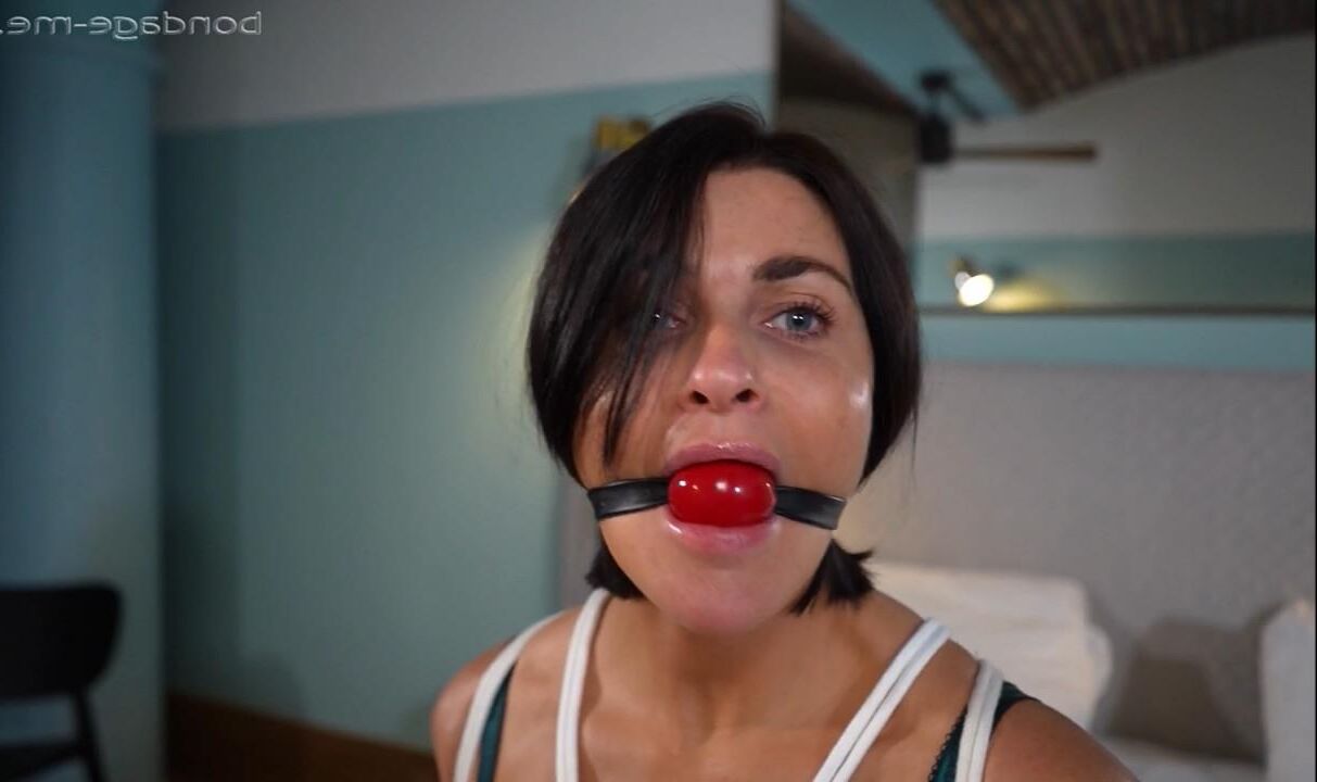 Brunette boots bondage
