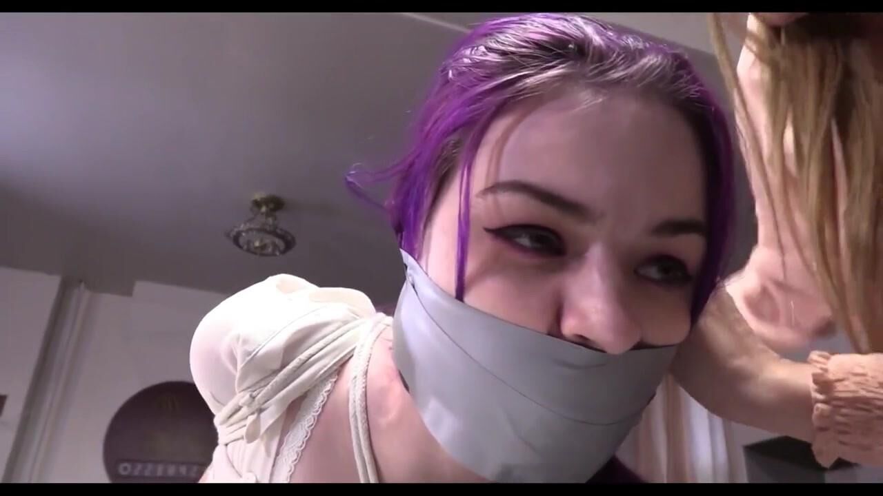 Cute girls hogtied