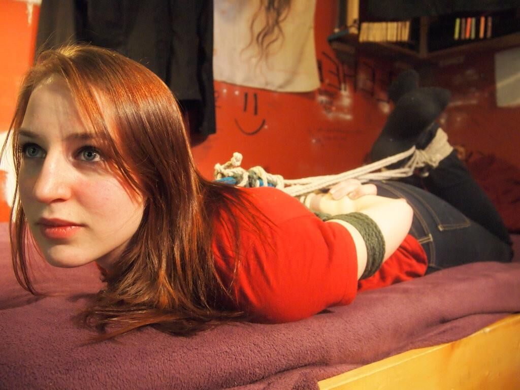 Cute girls hogtied