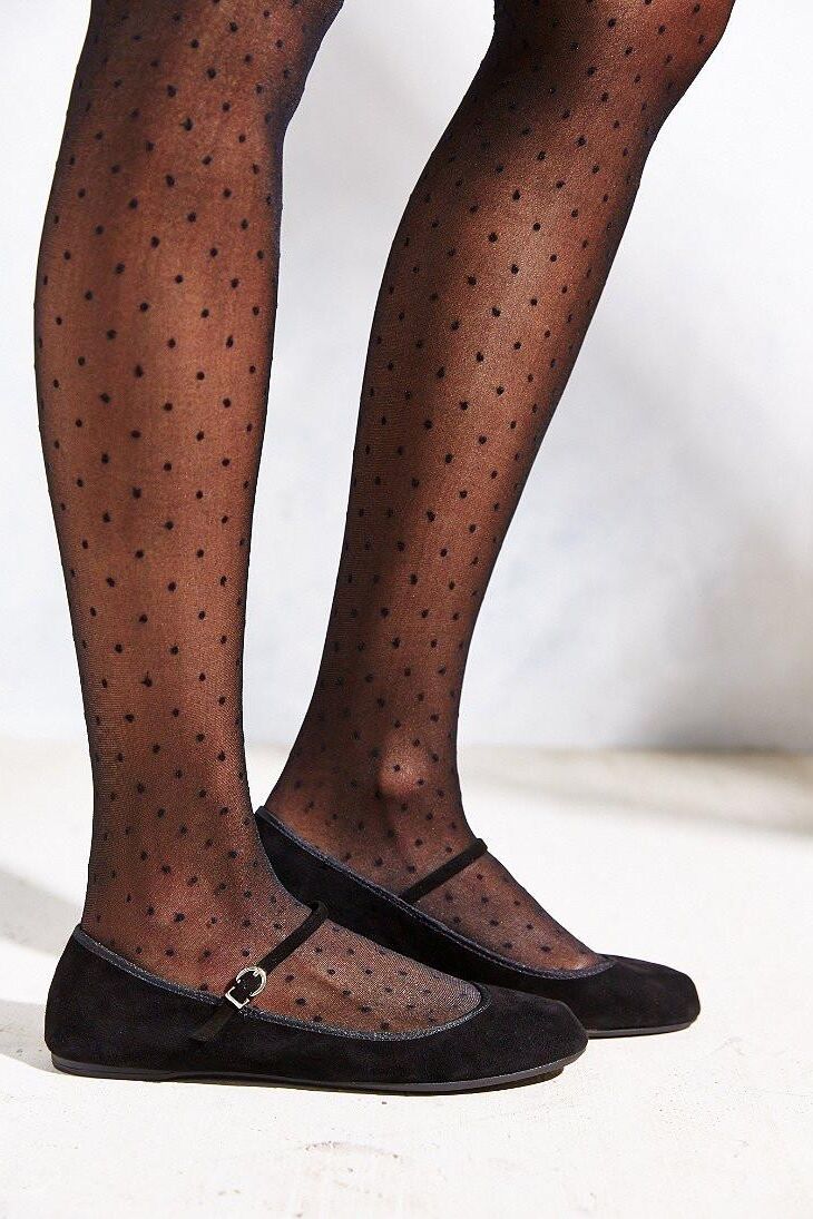 Polka dot nylons are so sexy