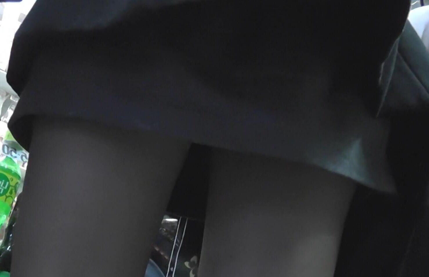 Upskirt girl in sexy heels