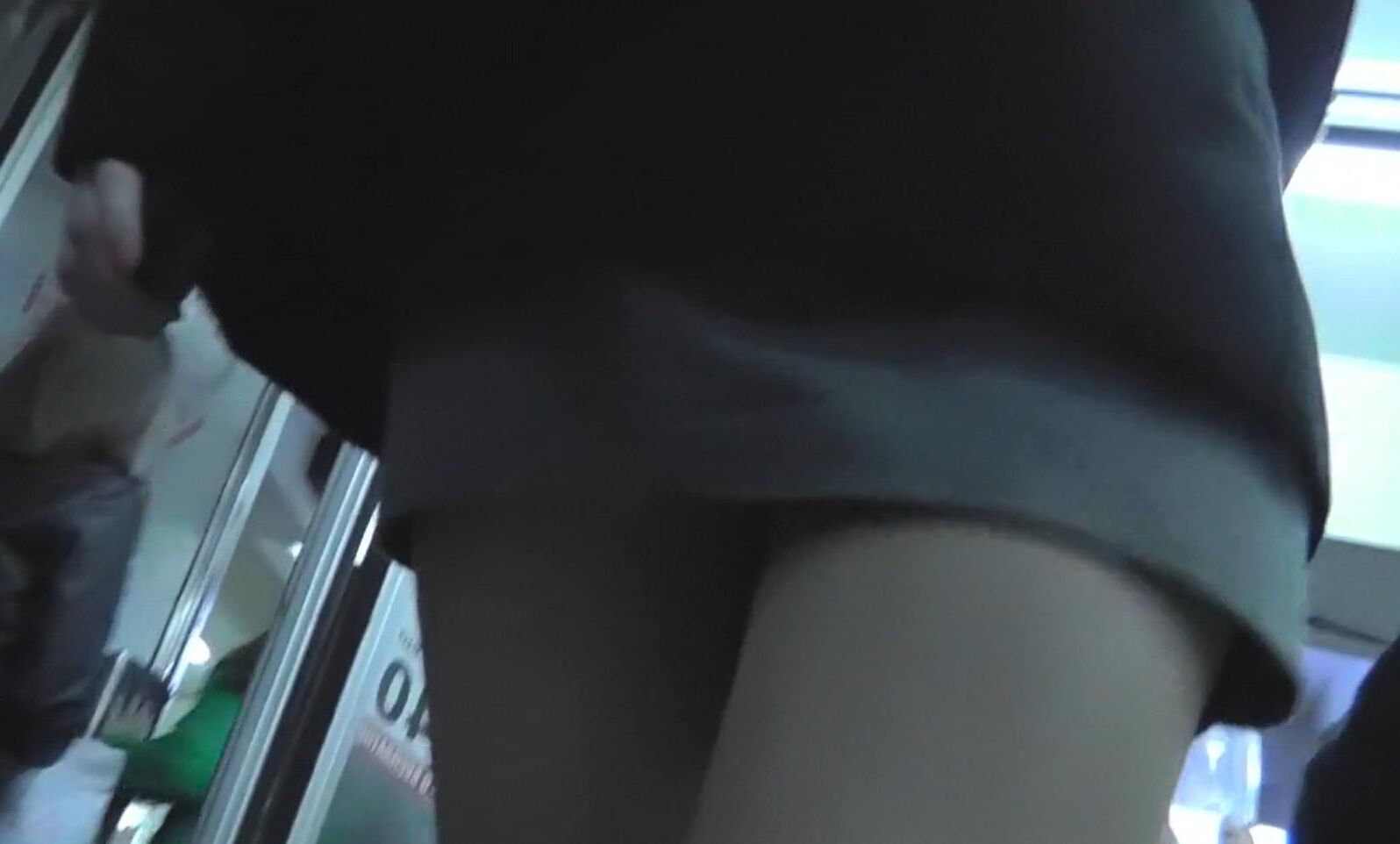 Upskirt girl in sexy heels