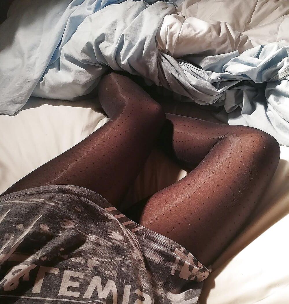 Polka dot nylons are so sexy