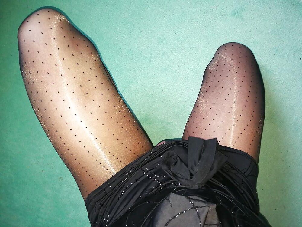 Polka dot nylons are so sexy