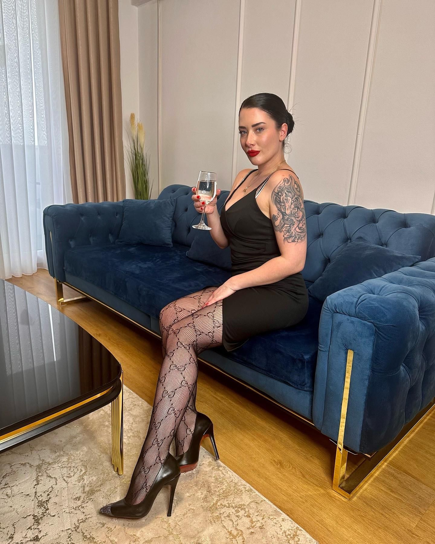 Sexy Lady Wearing Fishnets