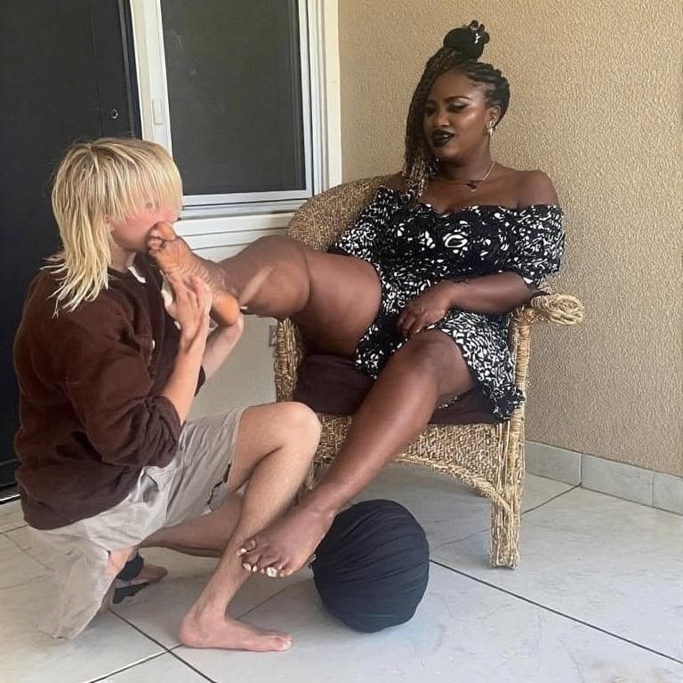 White slave boys kissing ebony feet