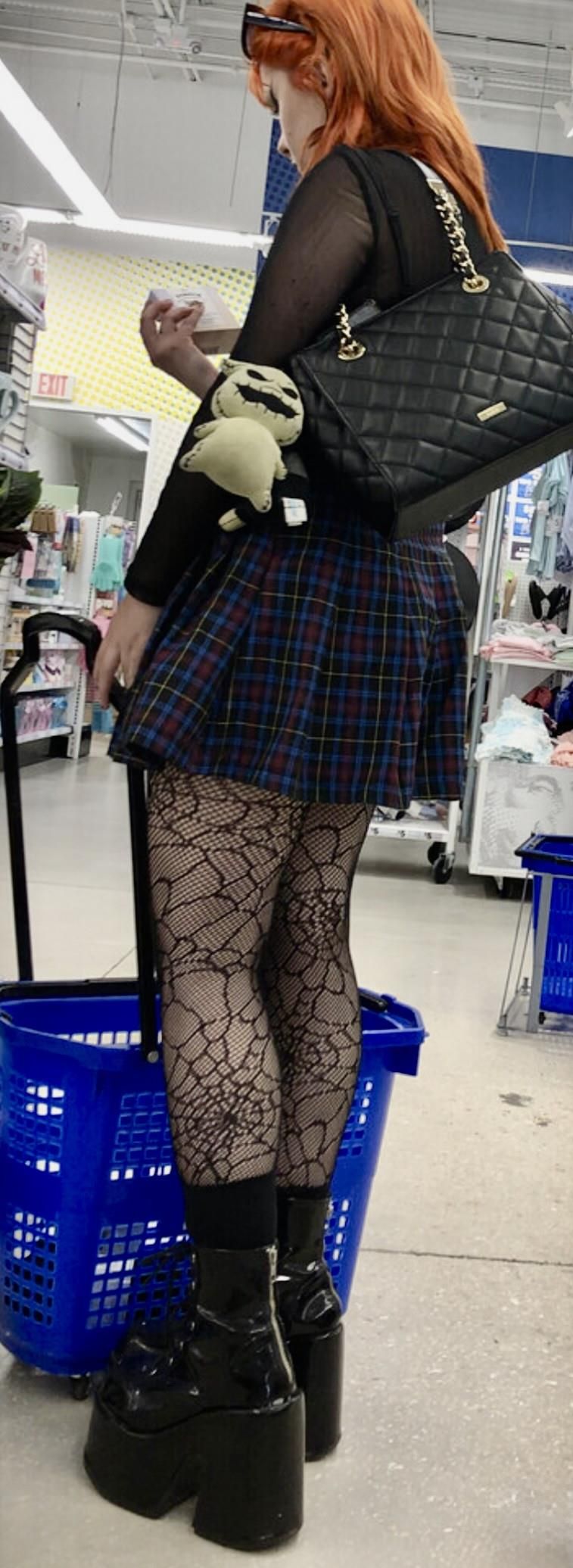 Candid tights creeping 