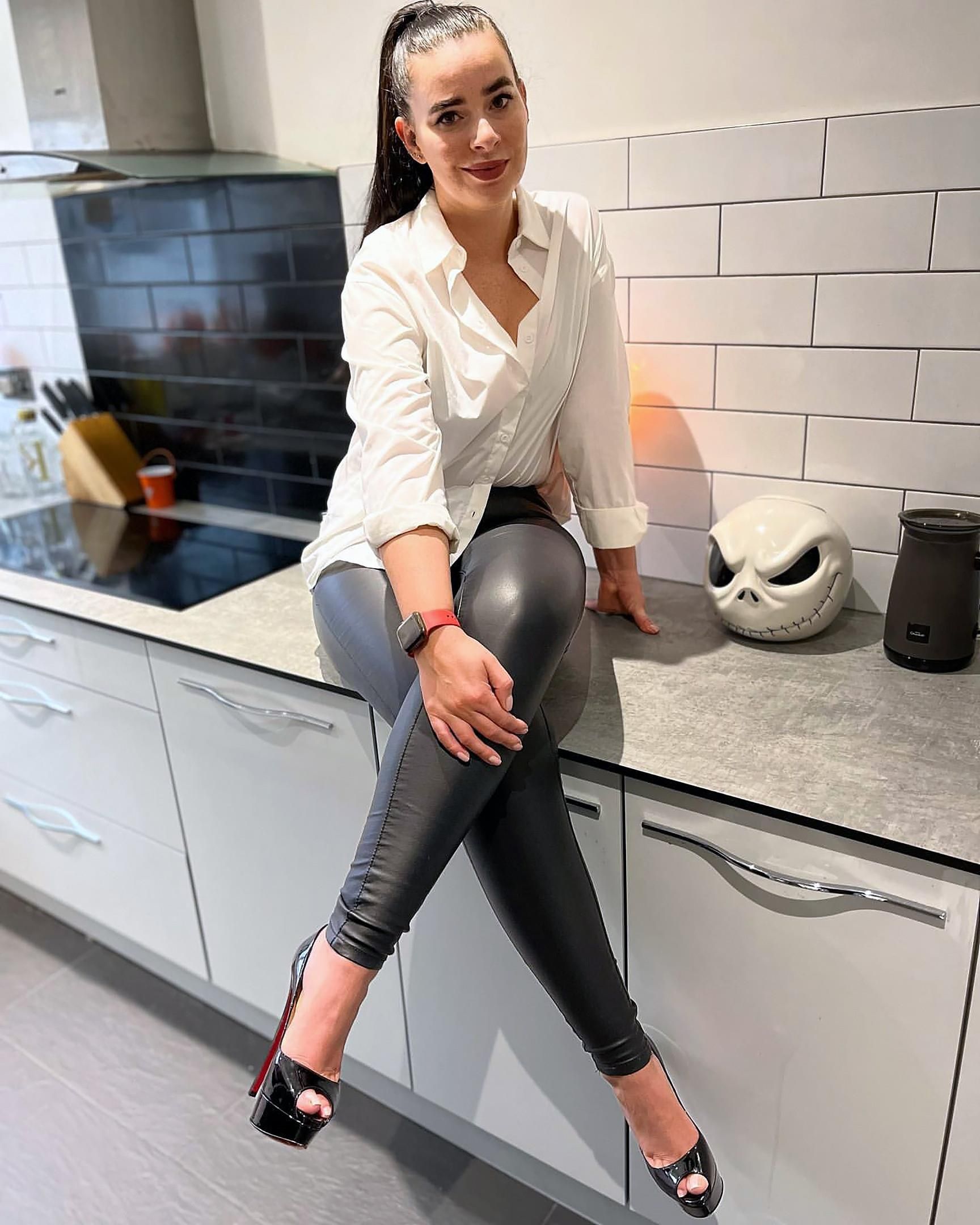 Louboutin Lady Peep wearing hotties