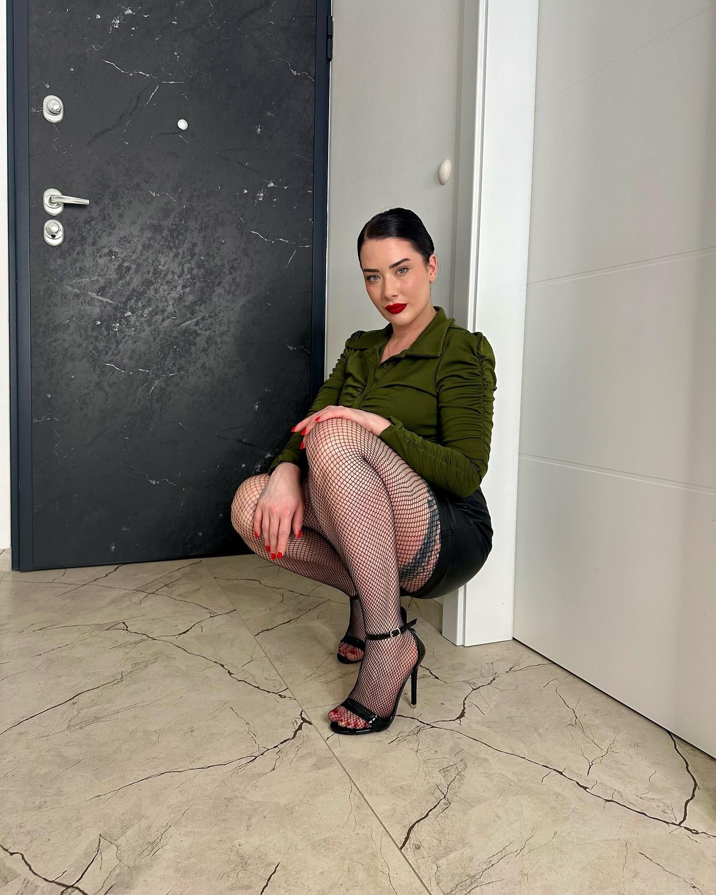 Sexy Lady Wearing Fishnets