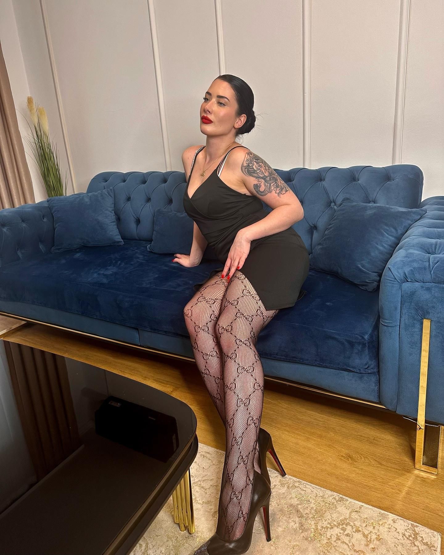 Sexy Lady Wearing Fishnets