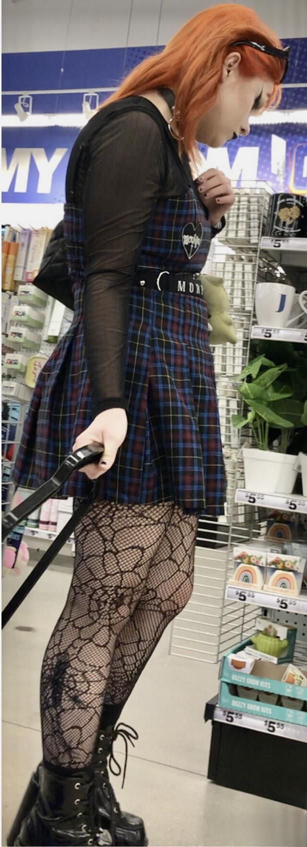 Candid tights creeping 