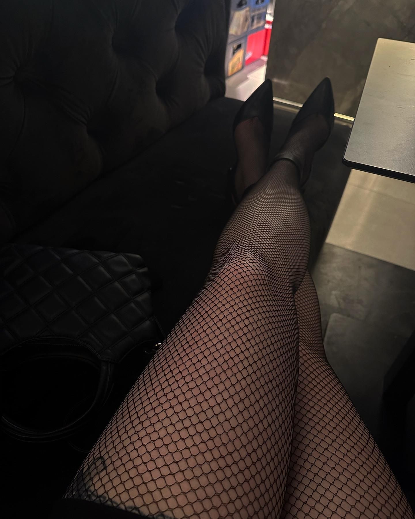 Sexy Lady Wearing Fishnets