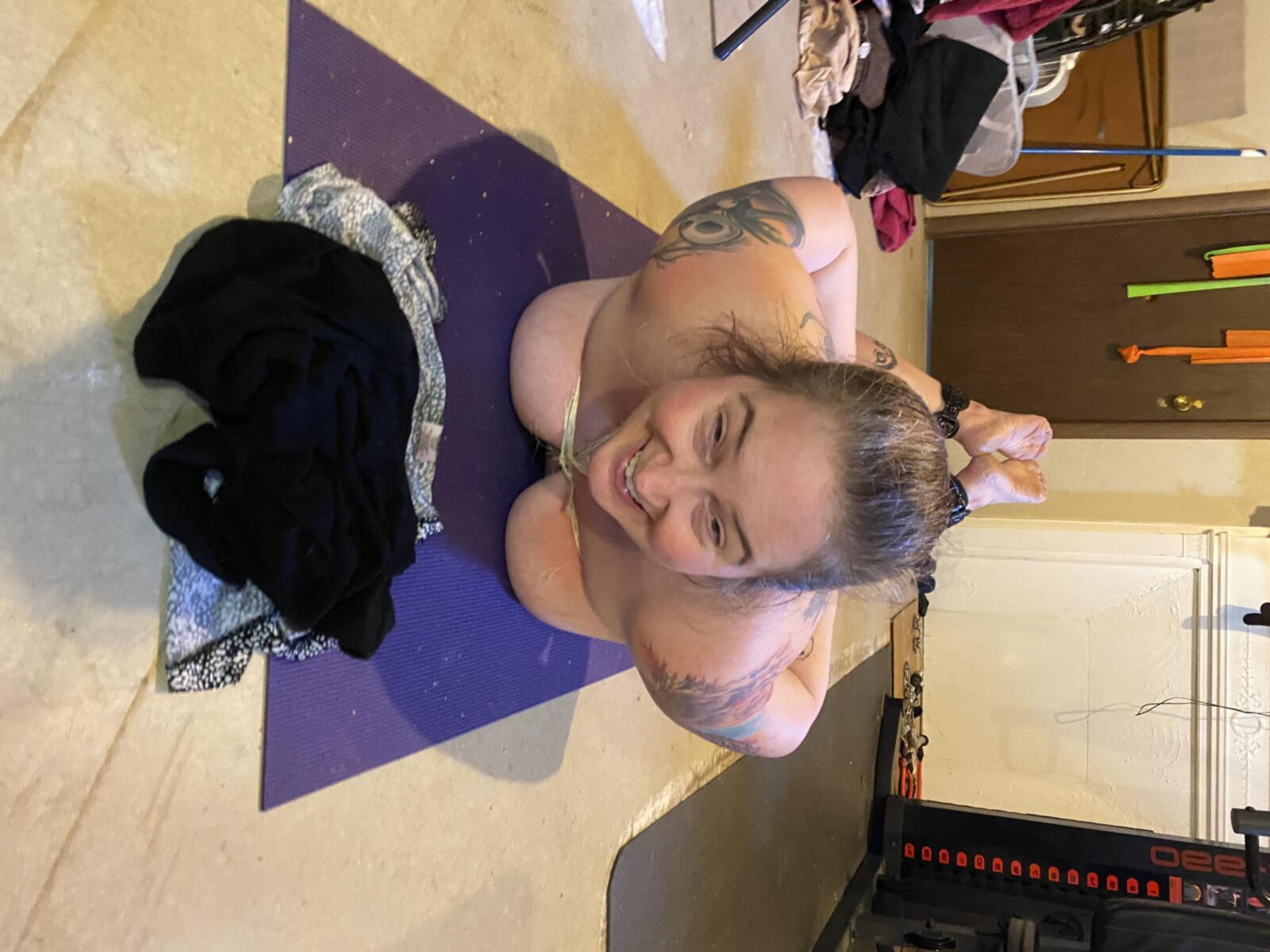 Amateur Pig hogtied wife Anne 