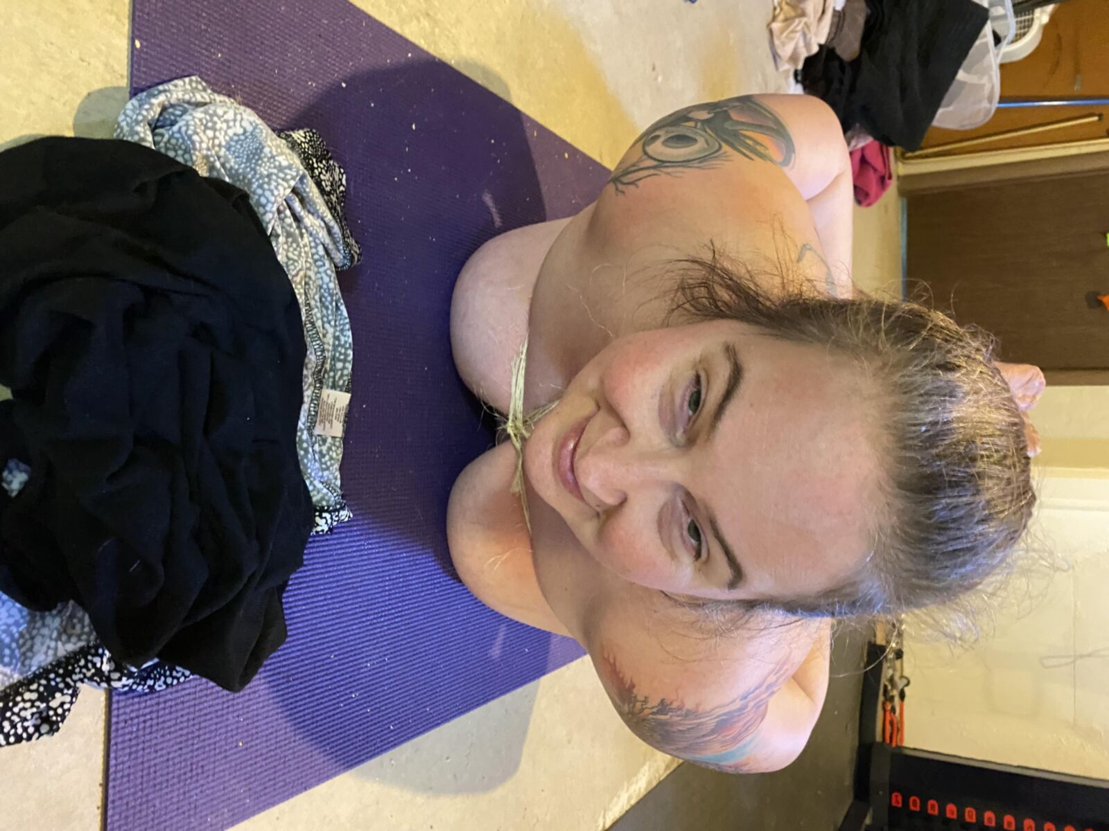 Amateur Pig hogtied wife Anne 
