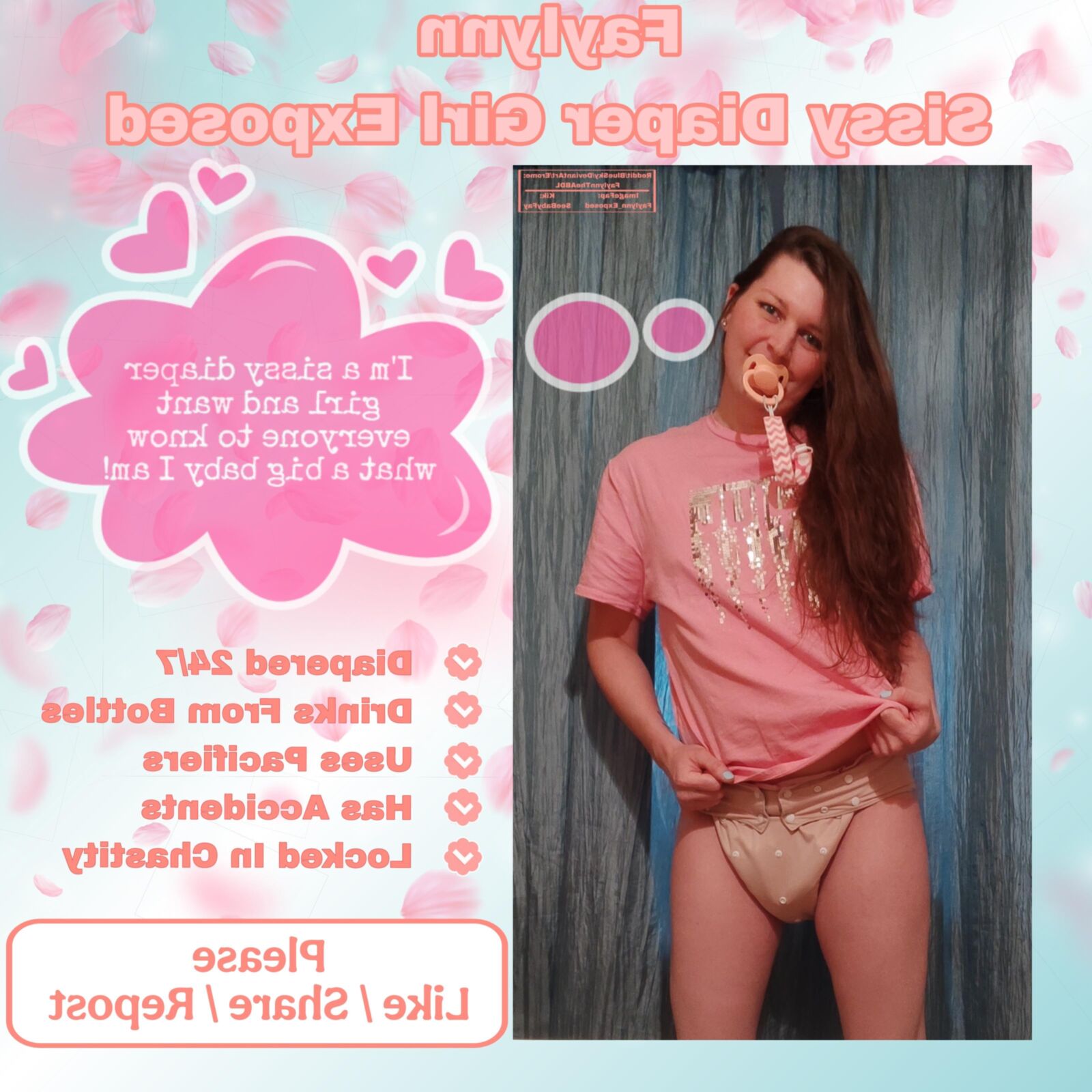 Exposed Diaper Sissy Baby ABDL Diapered Humiliation Exposure 