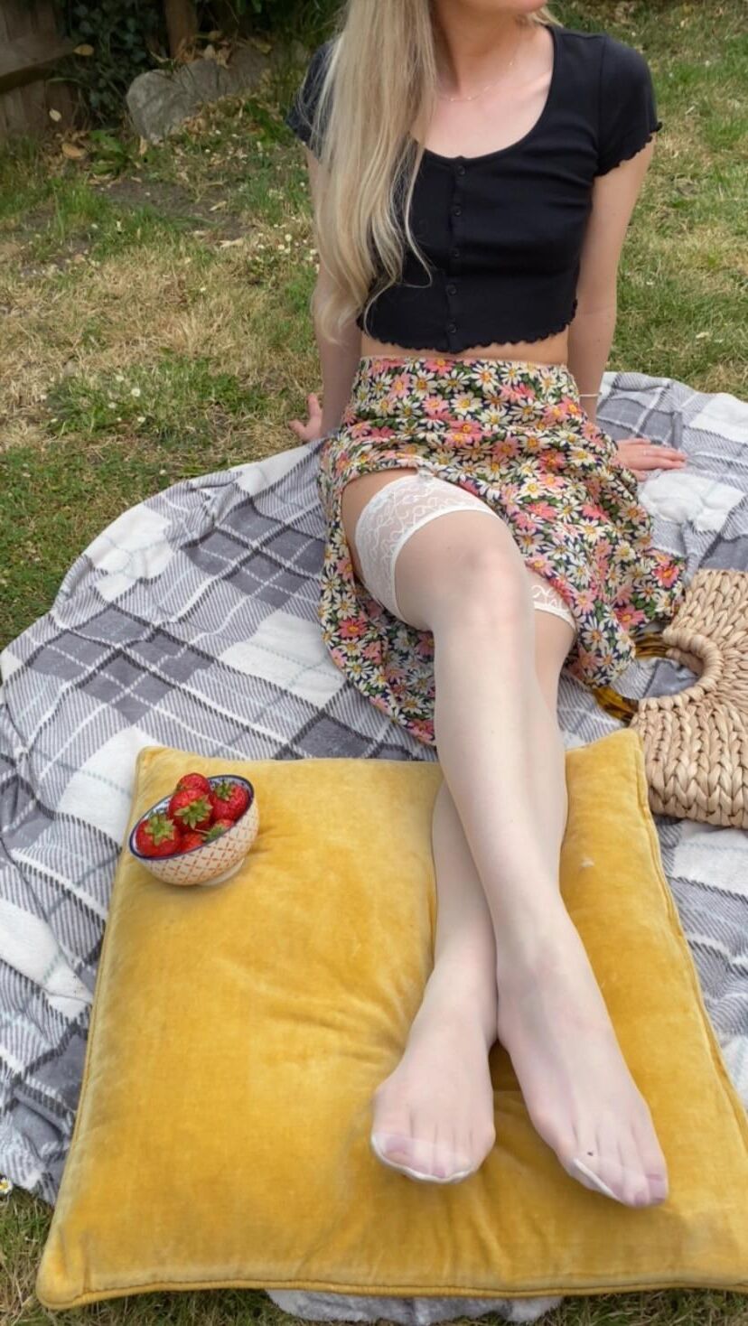 Alise Wearing Hold Ups