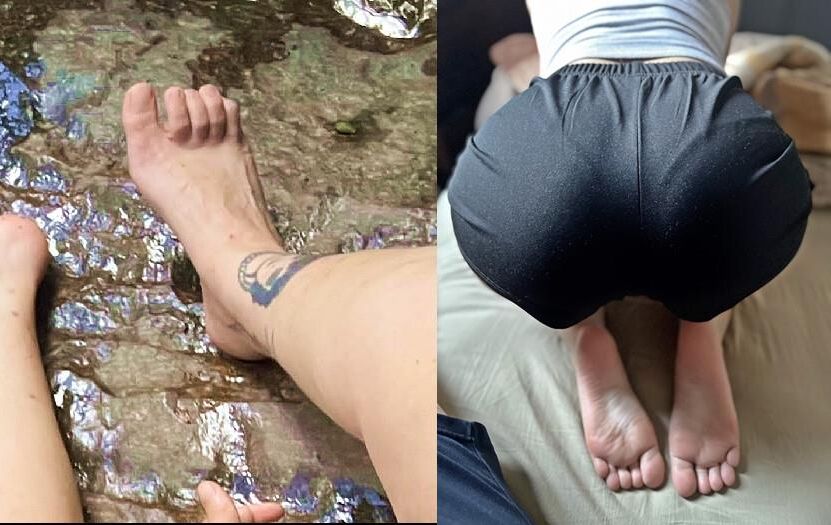 Pés Fetish Cum em Sluts Feets