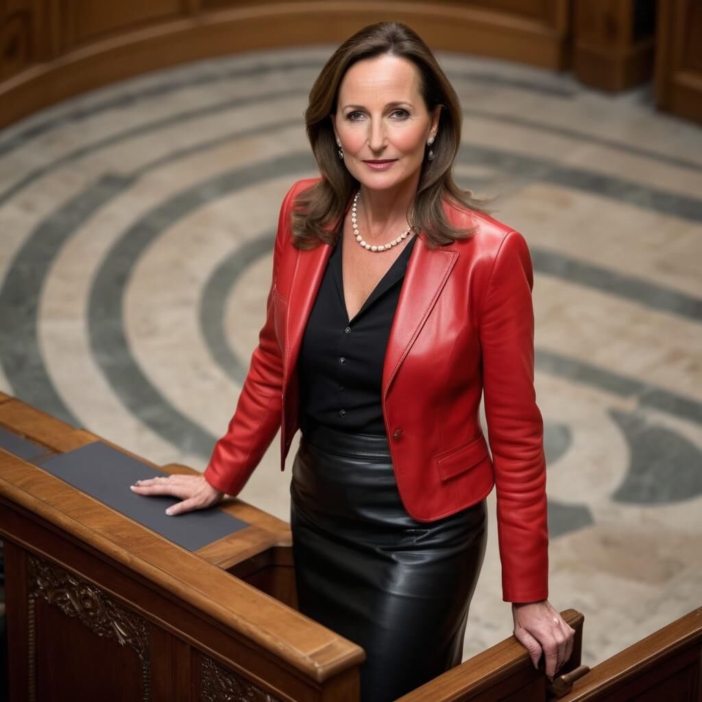 A.I. Segolene Royal in Leather