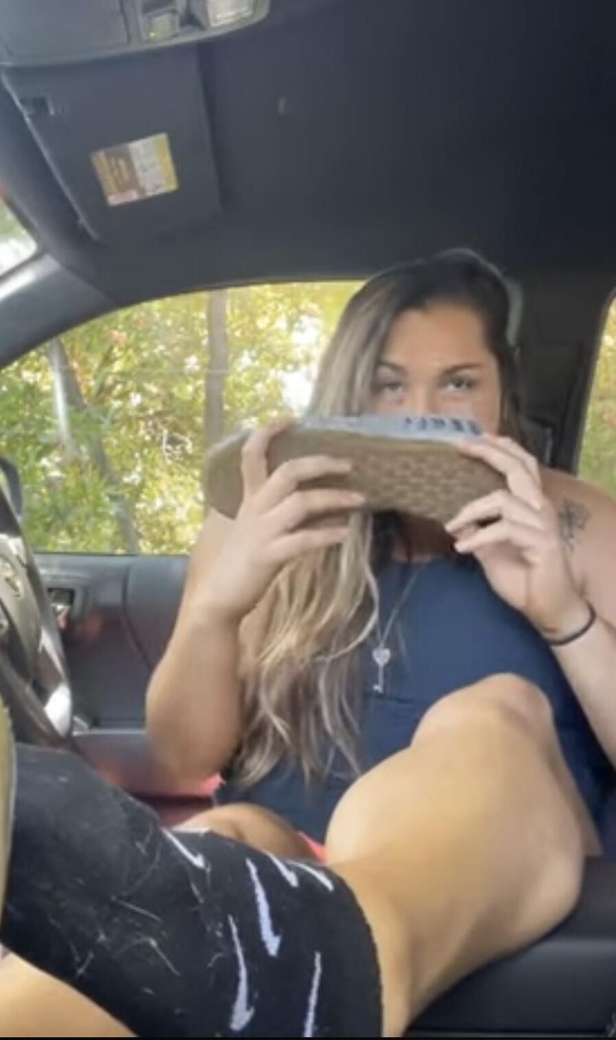 Blond Bimbo Fitness Coach "The foot sniffing whore."