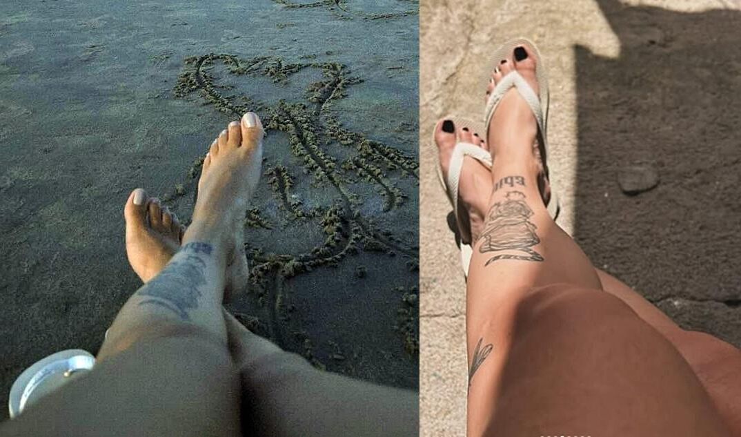 Pés Fetish Cum em Sluts Feets