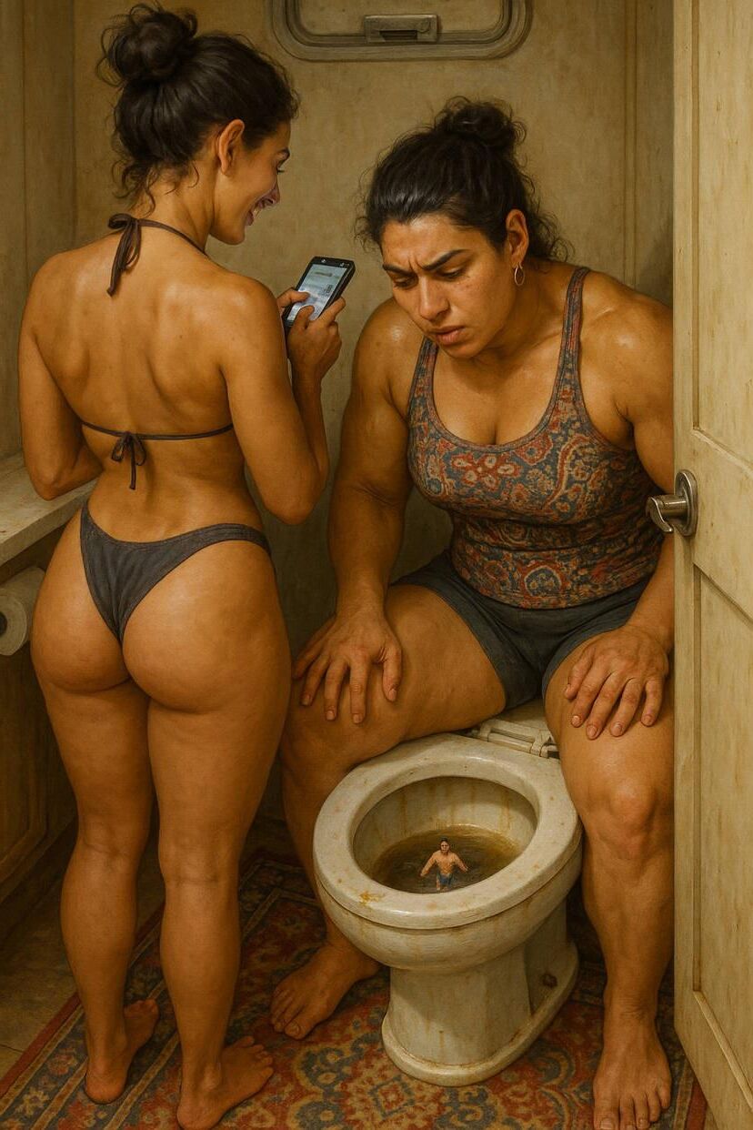 Giantess toilet