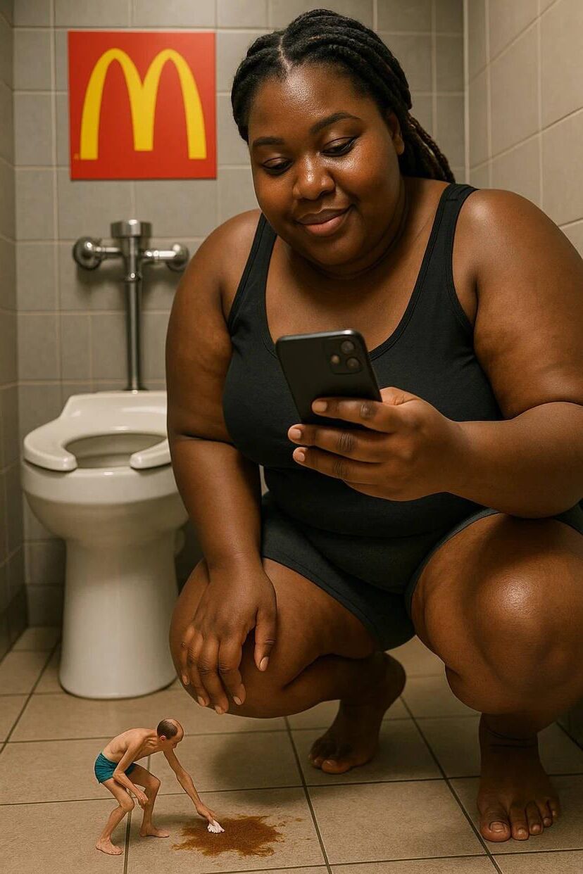 Giantess toilet