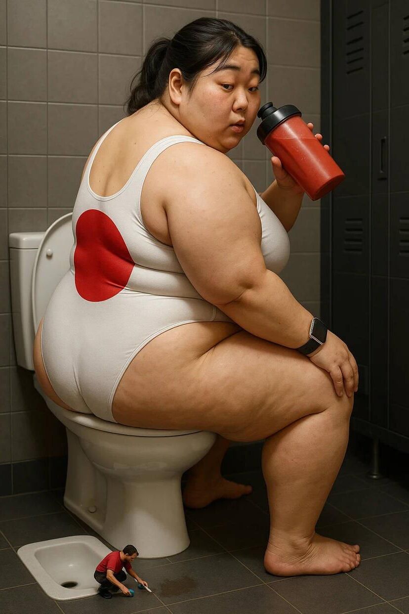 Giantess toilet