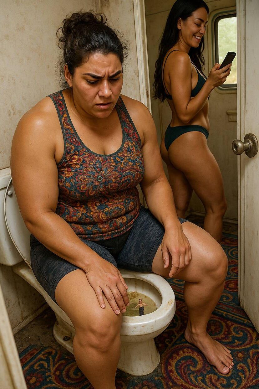 Giantess toilet