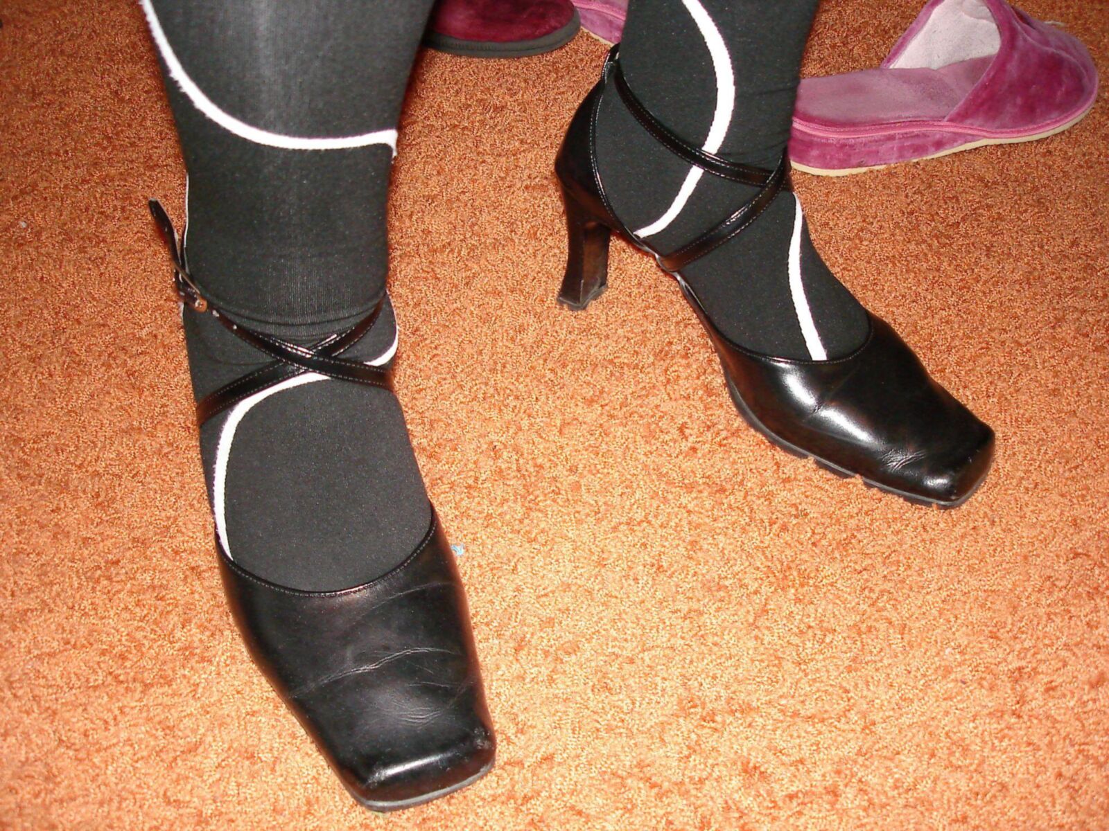 Patterned black Pantyhose