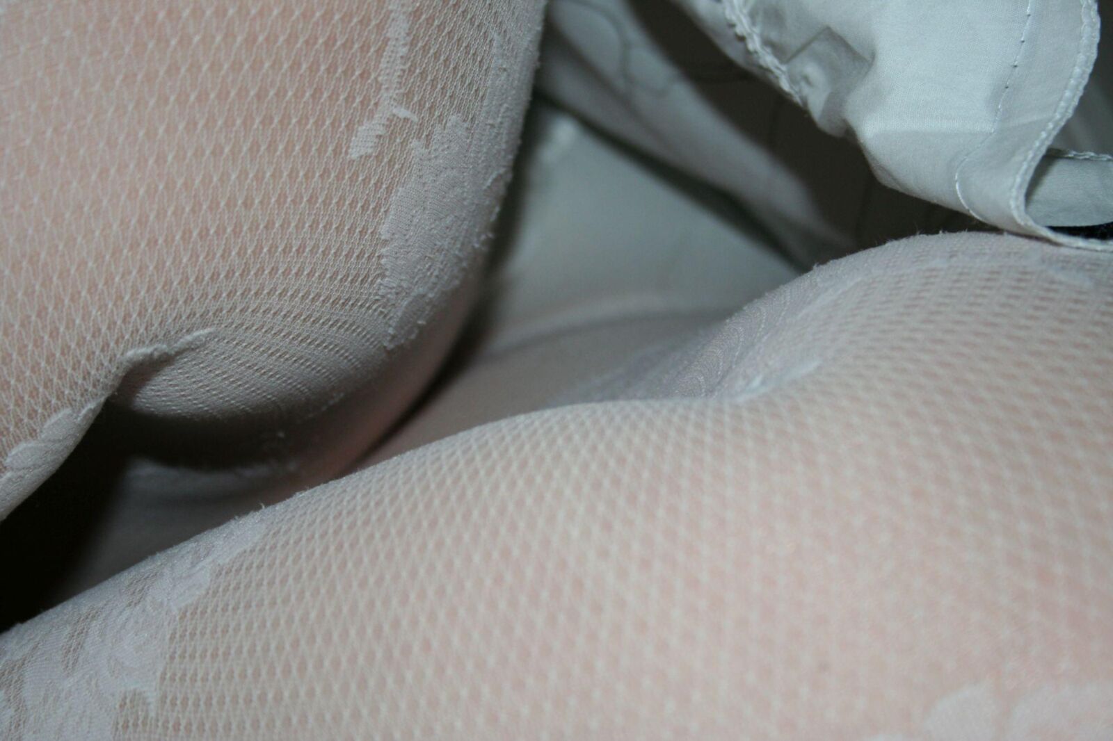 White Patterned Pantyhose