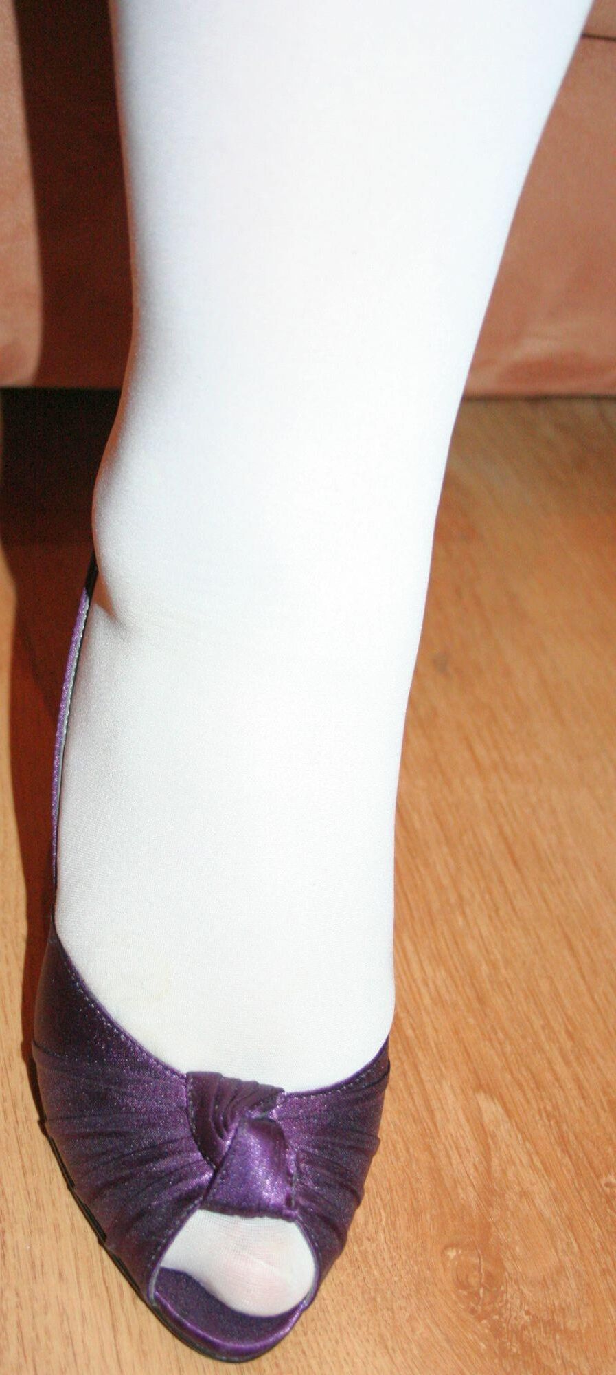 Collants blancs et chaussures