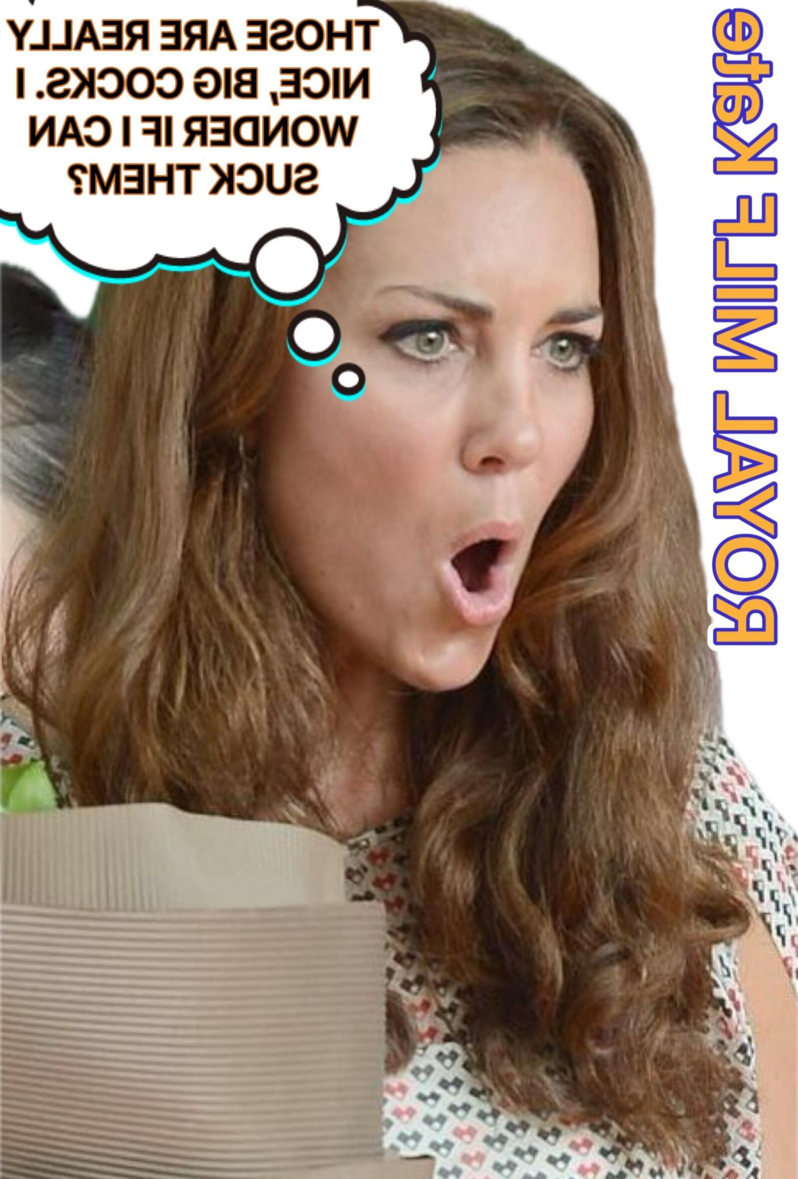 Royal Milf Cum Slut Princesa Kate Middleton também é apenas uma mulher