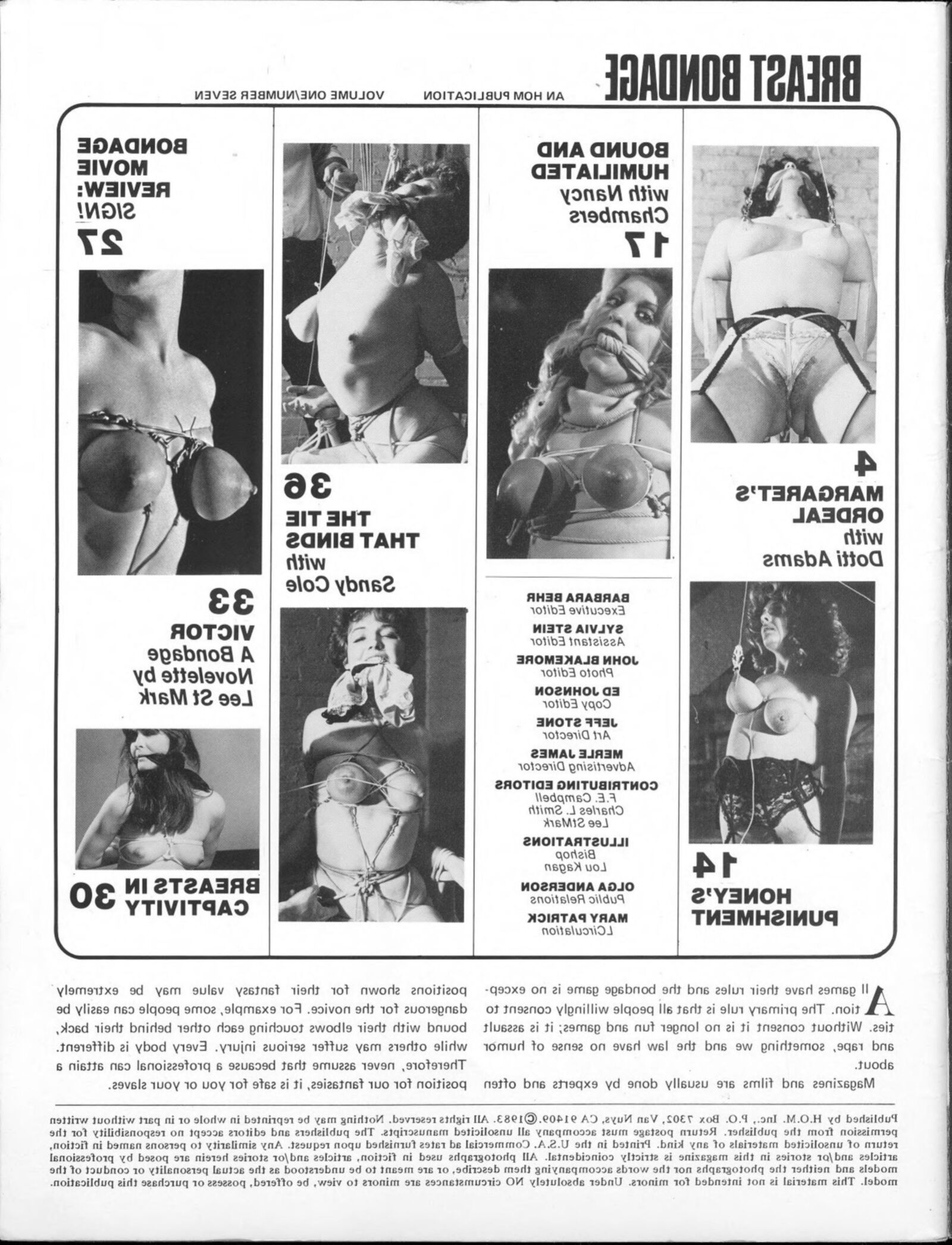 Volume de escravidão da mama no () (varredura de revista)